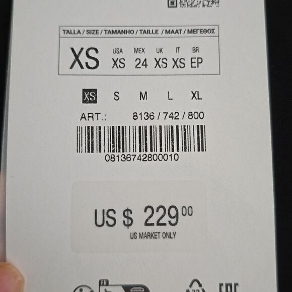 Zara Studio Ruched pleat Long Dress Limited Edition V-neck long flared sleeves - Picture 2 of 16